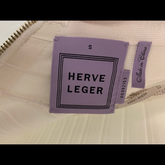 COPY - Herve leger like new white body con dress - Picture 3 of 3